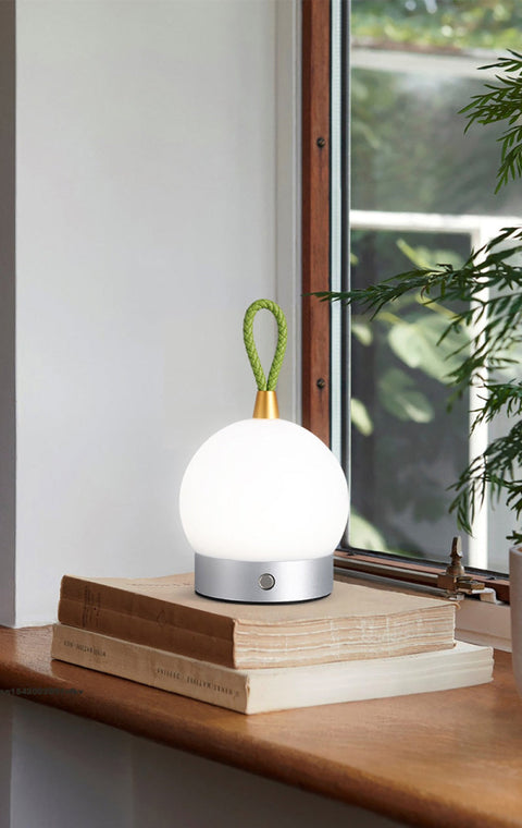 Cordless LED Globe Lamp with Carry Loop, Touch Dimming and USB Charge