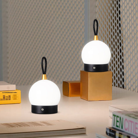 Cordless LED Globe Lamp with Carry Loop, Touch Dimming and USB Charge
