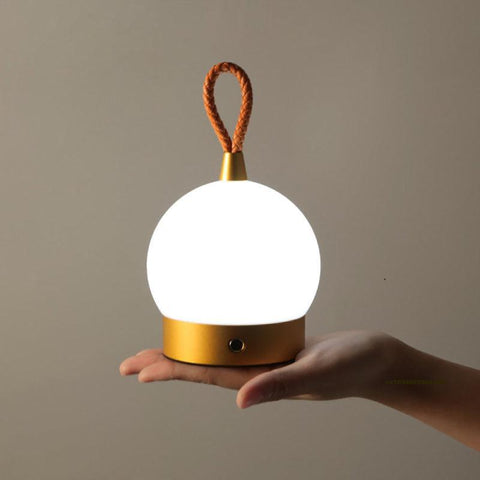 Cordless LED Globe Lamp with Carry Loop, Touch Dimming and USB Charge