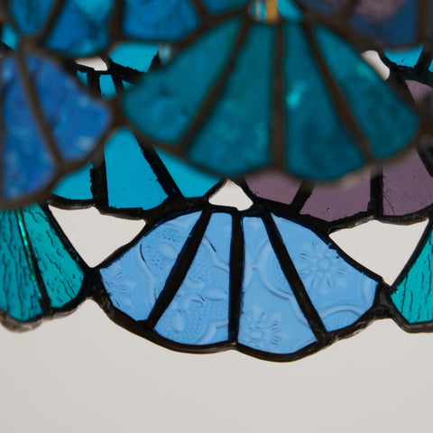 Stained Glass Flush Mount Ceiling Light for Living Rooms and Dining Areas