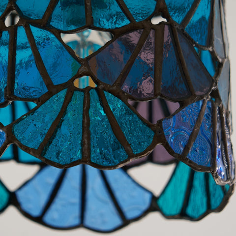 Stained Glass Flush Mount Ceiling Light for Living Rooms and Dining Areas