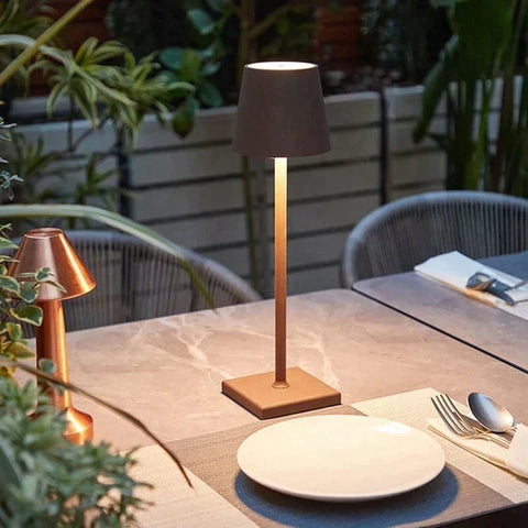 Portable Rechargeable LED Table Lamp with Dimmable Lighting and Cordless Design