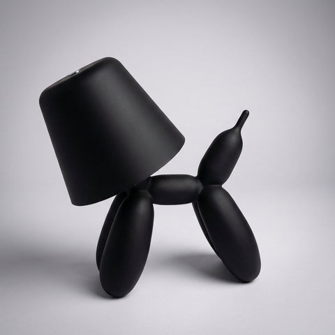 Sculptural Balloon Dog Table Lamp with Touch Control and Rechargeable LED Lighting