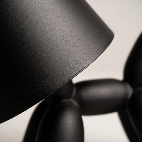 Sculptural Balloon Dog Table Lamp with Touch Control and Rechargeable LED Lighting