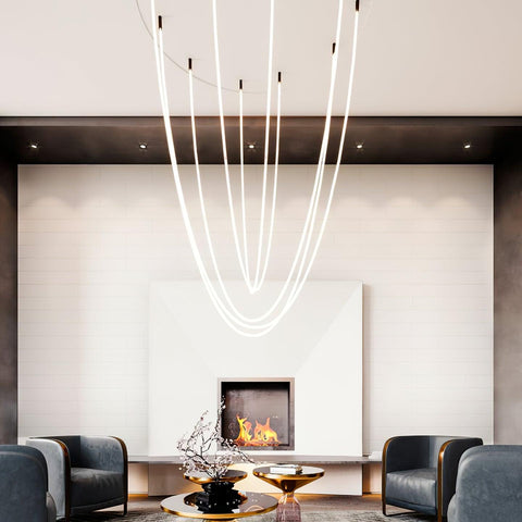 Flexible Curved LED Pendant Light for Commercial and Large Interiors