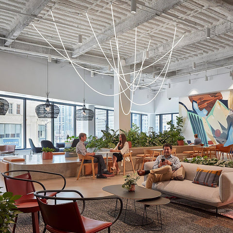Flexible Curved LED Pendant Light for Commercial and Large Interiors