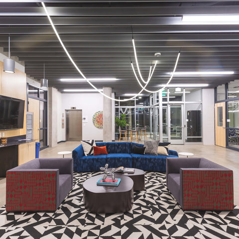 Flexible Curved LED Pendant Light for Commercial and Large Interiors