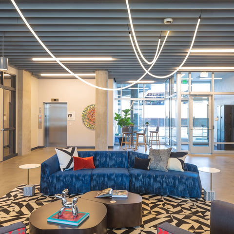 Flexible Curved LED Pendant Light for Commercial and Large Interiors