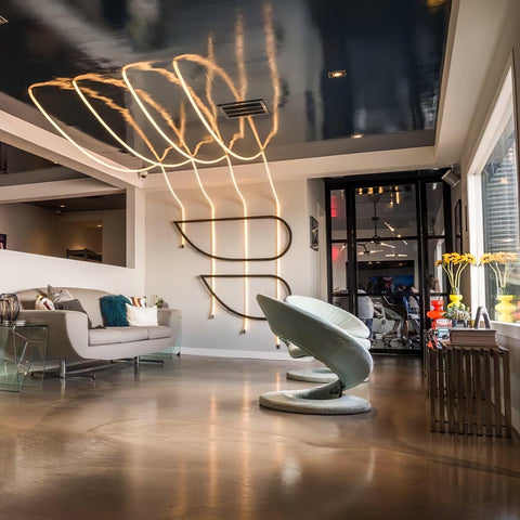 Flexible Curved LED Pendant Light for Commercial and Large Interiors