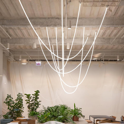 Flexible Curved LED Pendant Light for Commercial and Large Interiors