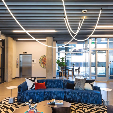 Flexible Curved LED Pendant Light for Commercial and Large Interiors