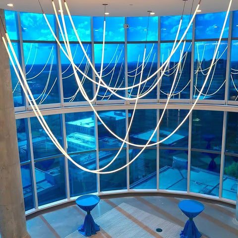 Flexible Curved LED Pendant Light for Commercial and Large Interiors