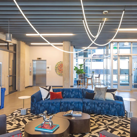 Flexible Curved LED Pendant Light for Commercial and Large Interiors