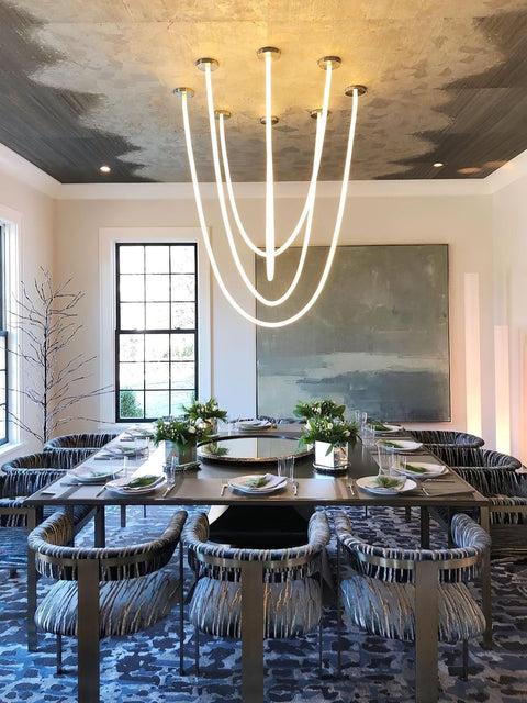 Flexible Curved LED Pendant Light for Commercial and Large Interiors