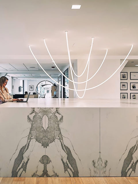 Flexible Curved LED Pendant Light for Commercial and Large Interiors