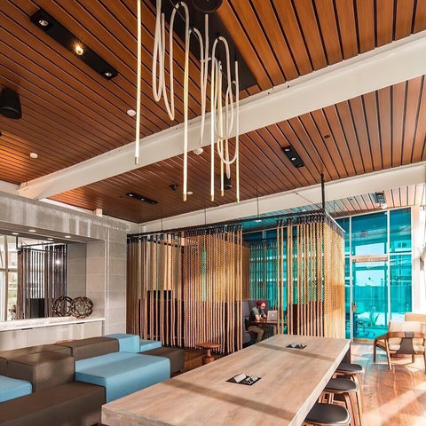 Flexible Curved LED Pendant Light for Commercial and Large Interiors