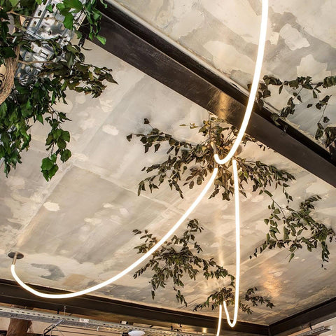 Flexible Curved LED Pendant Light for Commercial and Large Interiors