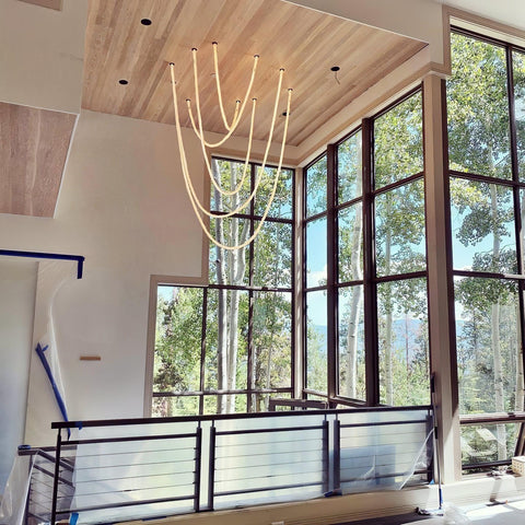 Flexible Curved LED Pendant Light for Commercial and Large Interiors