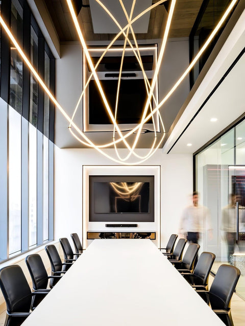 Flexible Curved LED Pendant Light for Commercial and Large Interiors
