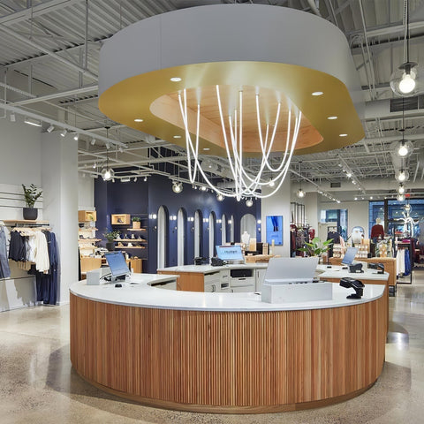 Flexible Curved LED Pendant Light for Commercial and Large Interiors