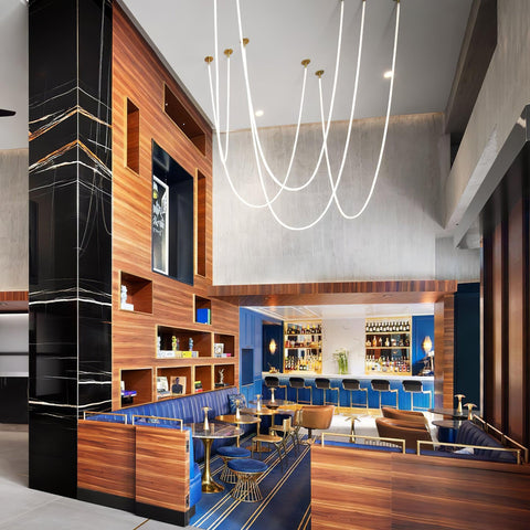 Flexible Curved LED Pendant Light for Commercial and Large Interiors