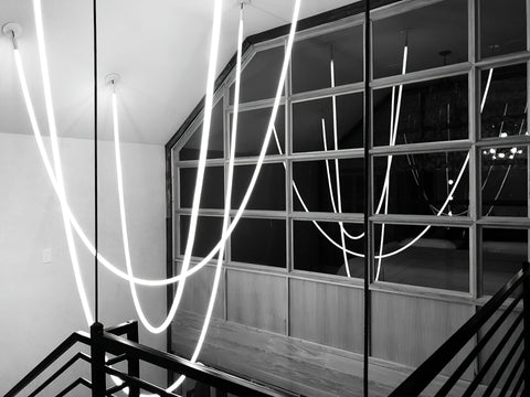 Flexible Curved LED Pendant Light for Commercial and Large Interiors