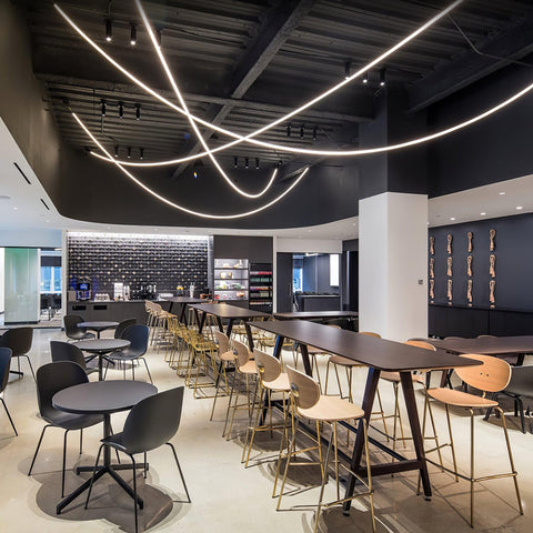 Flexible Curved LED Pendant Light for Commercial and Large Interiors