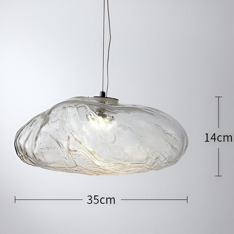 Organic Glass Cloud Pendant Light