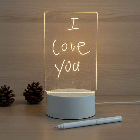 Clear Acrylic LED Message Board with USB or Battery Power