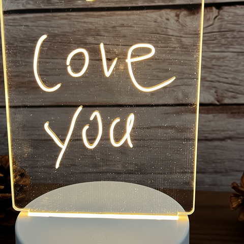 Clear Acrylic LED Message Board with USB or Battery Power