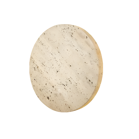 Wall Light with Round Travertine Shade