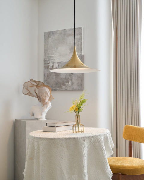 Sculptural Metal Pendant Light for Dining Room and Kitchen Lighting