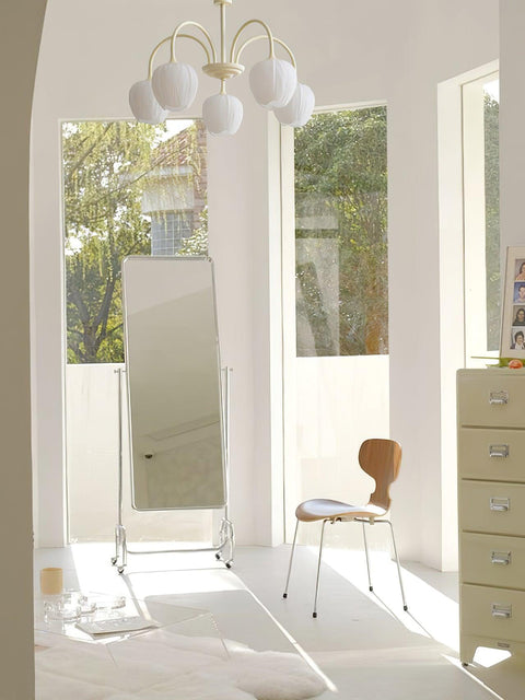 Tulip Matcha Chandelier with Botanical Glass Shades