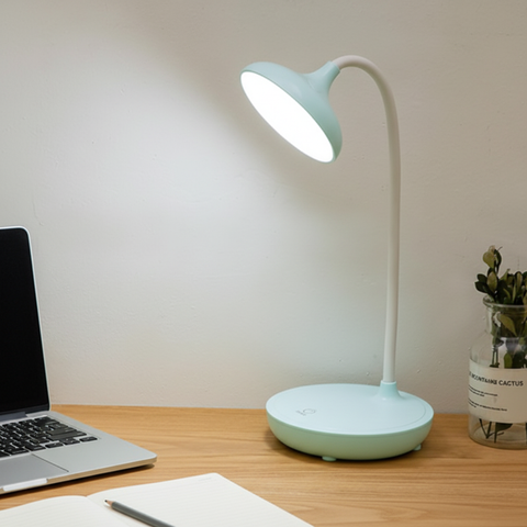 Flexible USB Rechargeable LED Desk Lamp with Touch Control and Three Brightness Levels