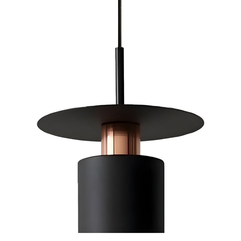 Pendant Light with Layered Metal Saucer Shade and Nordic Style