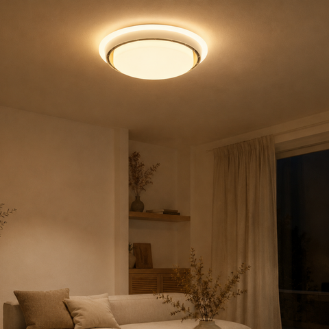 Bladeless LED Ceiling Fan Light with Remote Control for Indoor Use
