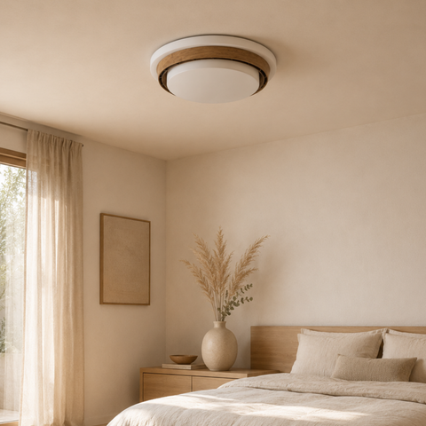 Bladeless LED Ceiling Fan Light with Remote Control for Indoor Use