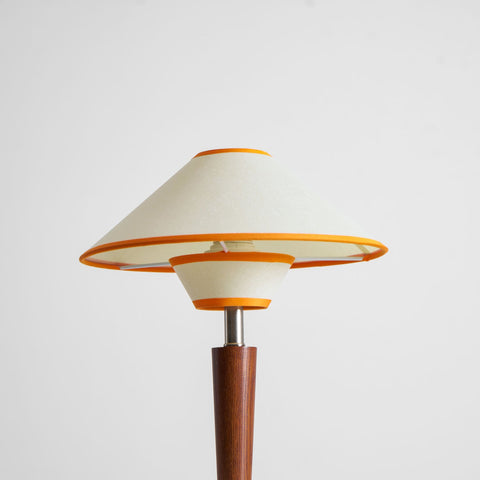 Talonwood Table Lamp with Wood Base and Fabric Shade