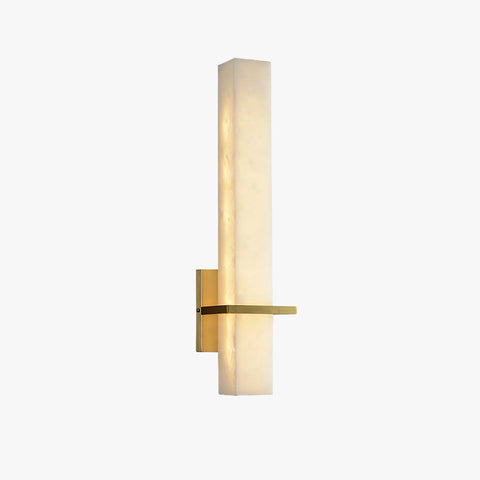 Alabaster Column LED Wall Sconce for Bedroom and Hallway Lighting