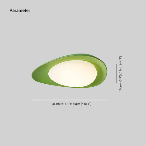 Pebble-Shaped Flush Mount Ceiling Light for Bedroom and Dining Room
