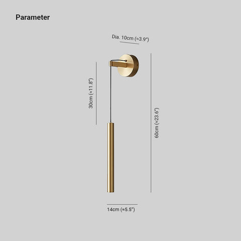 Modern Hanging LED Wall Sconce for Bedroom and Hallway Lighting