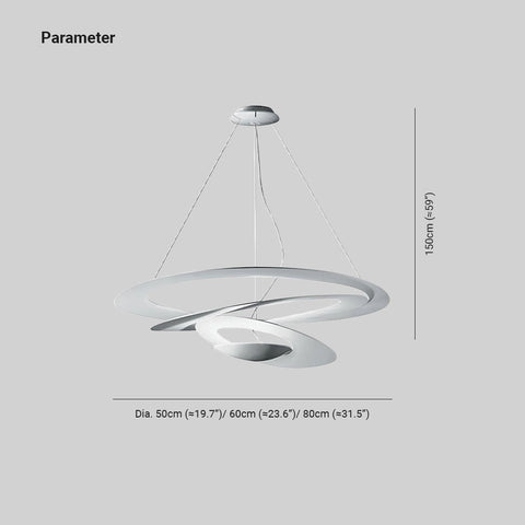 Spiral LED Pendant Light for Dining Room and Living Room Lighting