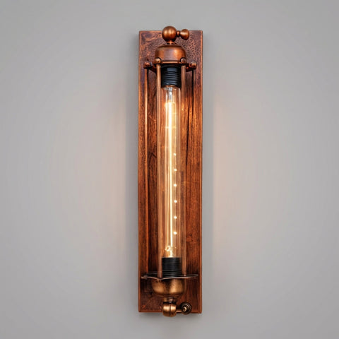 Industrial Metal Wall Sconce with Protective Cage and Vintage-Inspired Design