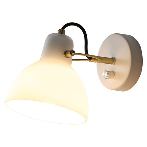 Glass Wall Sconce with Simple Bell Shade