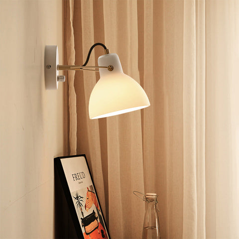 Glass Wall Sconce with Simple Bell Shade