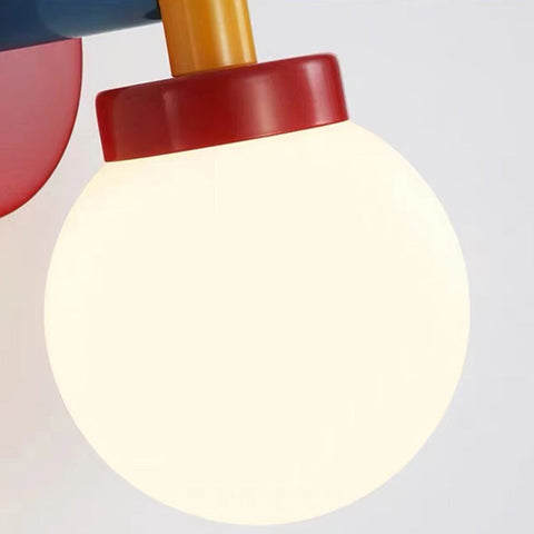 Multicolor Glass Globe Wall Sconce