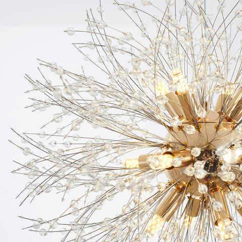 Branching Crystal Chandelier for Dining and Living Room Lighting