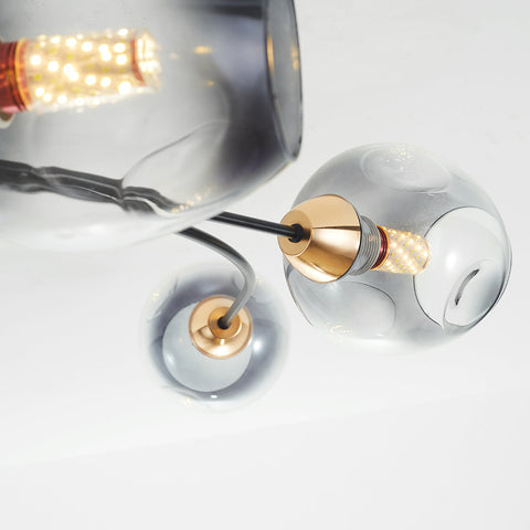 Glass Globe LED Flush Mount Ceiling Light for Dining Room Lighting