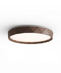 Wood-Effect LED Flush Mount Ceiling Light with Remote Option — product view