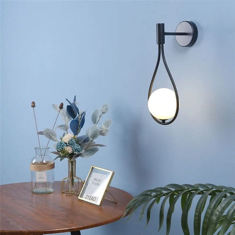 Teardrop Glass Globe Wall Lamp
